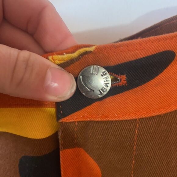 Orange Yellow Camouflage Cargo Joggers - Picture 4 of 5